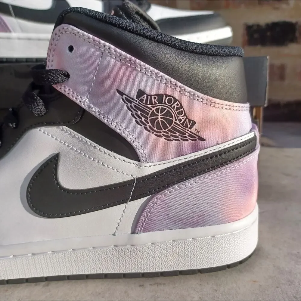 Nike Air Jordan 1 Mid Tie Dye Zen Master  Sneakers Shoes